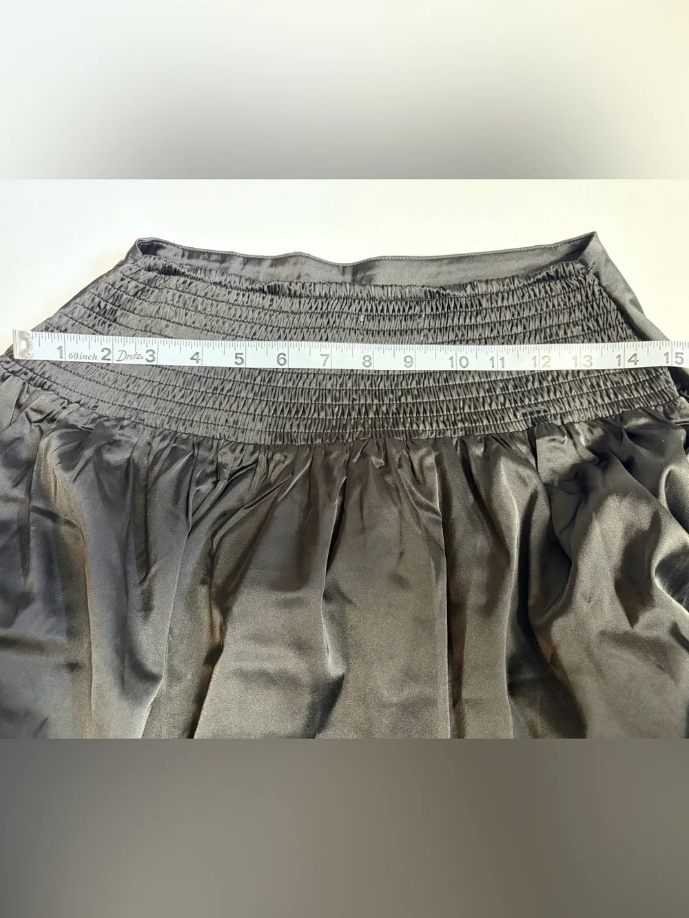 Natural Life Black Satin Boho Maxi Skirt Flowy Tiered Cottagecore Size Medium